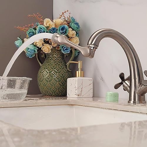 Miniatura 5 de Extensor de grifo, aireador de grifo giratorio de gran ángulo, extensión giratoria universal 1080 con brazo robótico giratorio para fregadero de