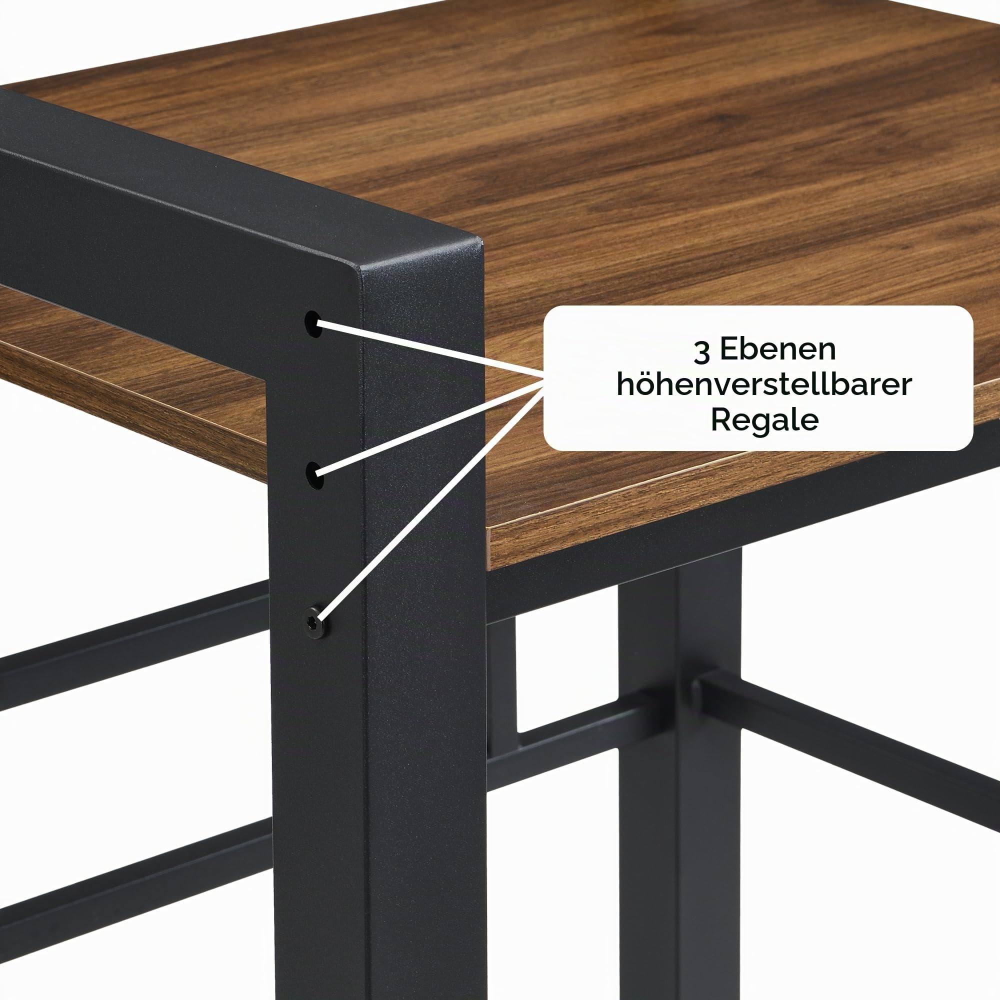 Waschmaschinenregal überbau 75x65x105cm, Waschmaschinenschrank Waschmaschine Trockner Schrank, Regal über Waschmaschine 3 Höhenverstellbar, Tragfähigkeit 350 kg (Schwarz)
