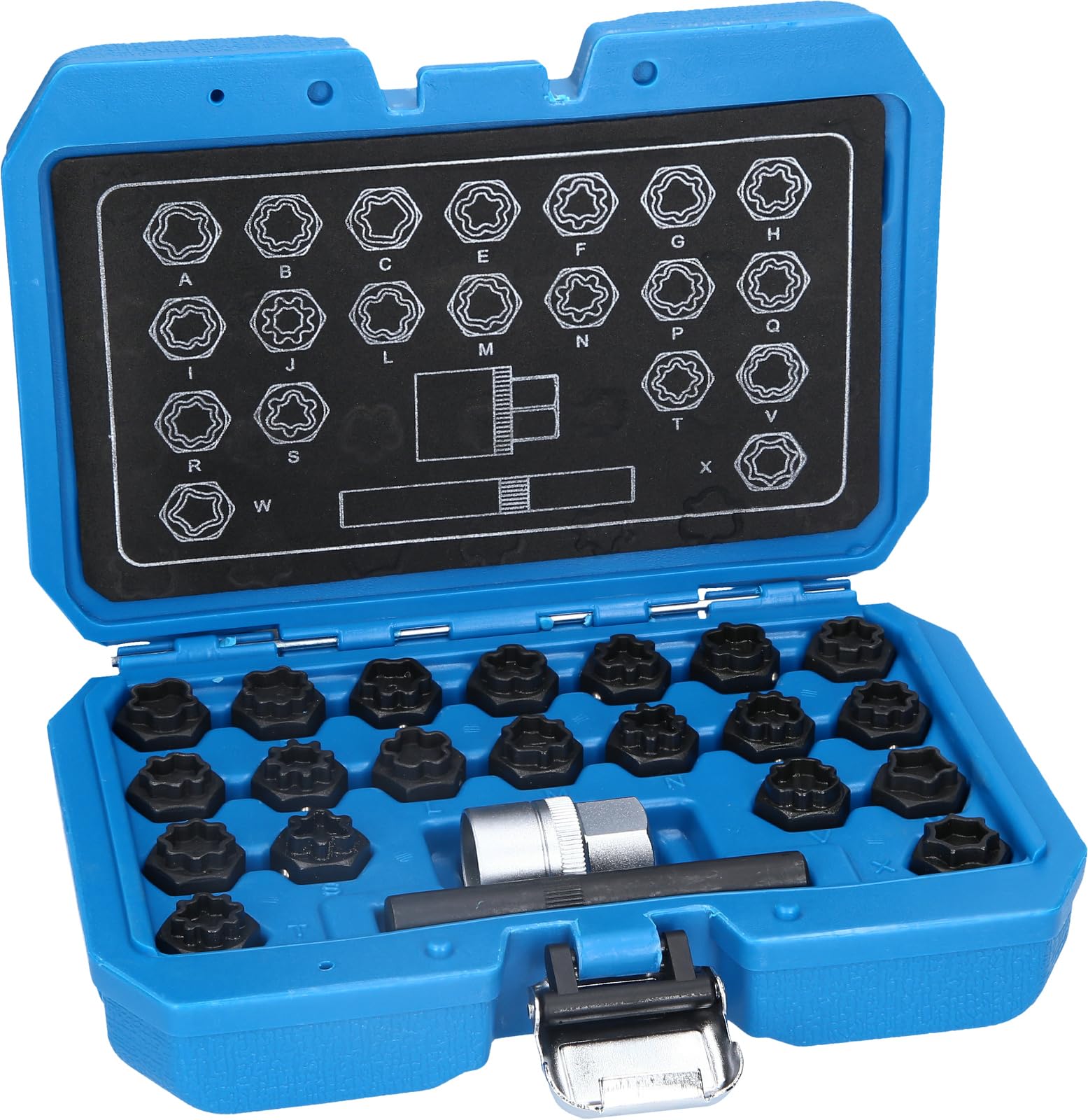 BRILLIANT TOOLS BT691360 Felgenschloss-Sortiment | für Audi 22-TLG. [Powered by KS Tools]