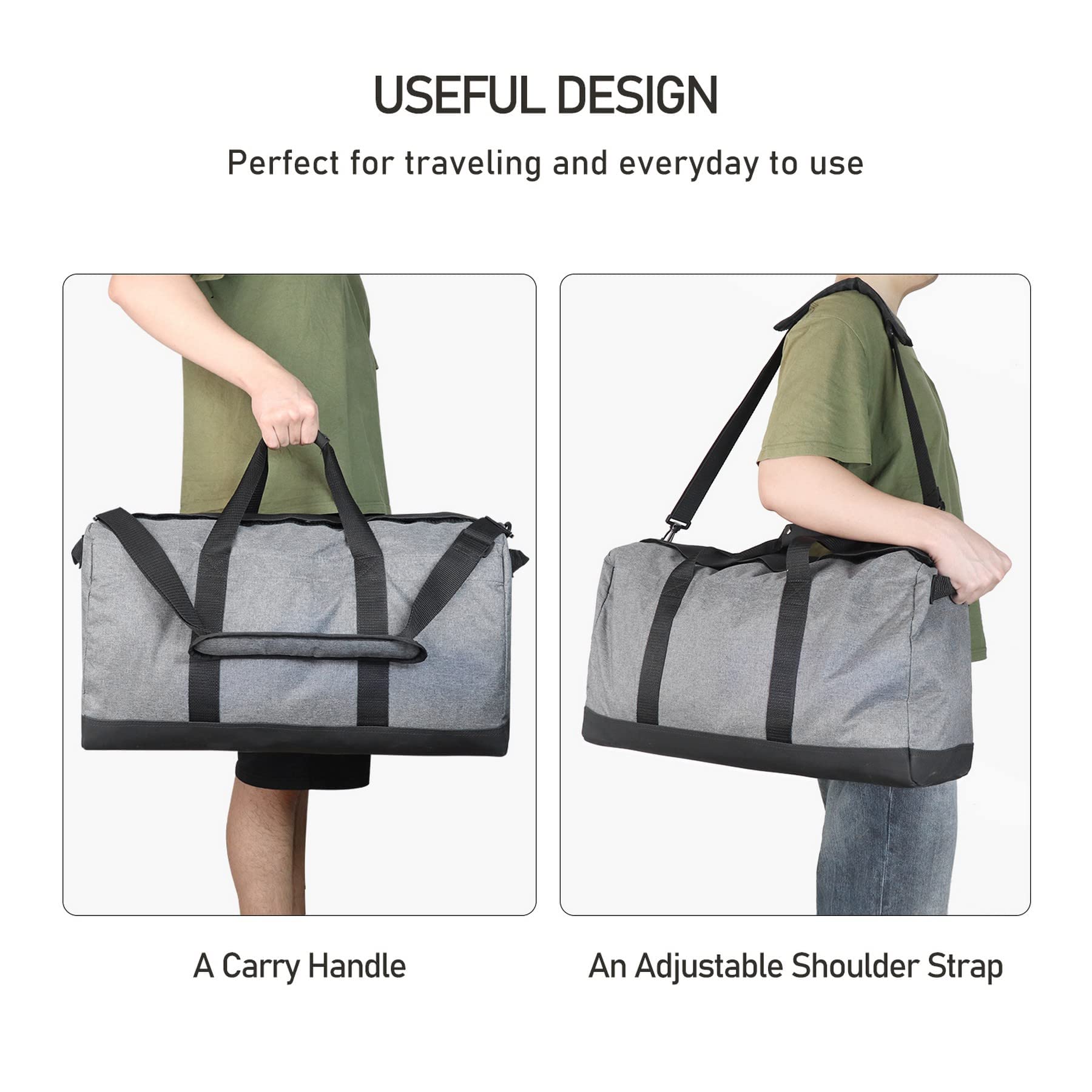 Firedog Geruch-Beweis-Seesack, groe geruchsdichte Tasche fr Reise-Lagerung, Grigio, 21.5"x10"x12", L
