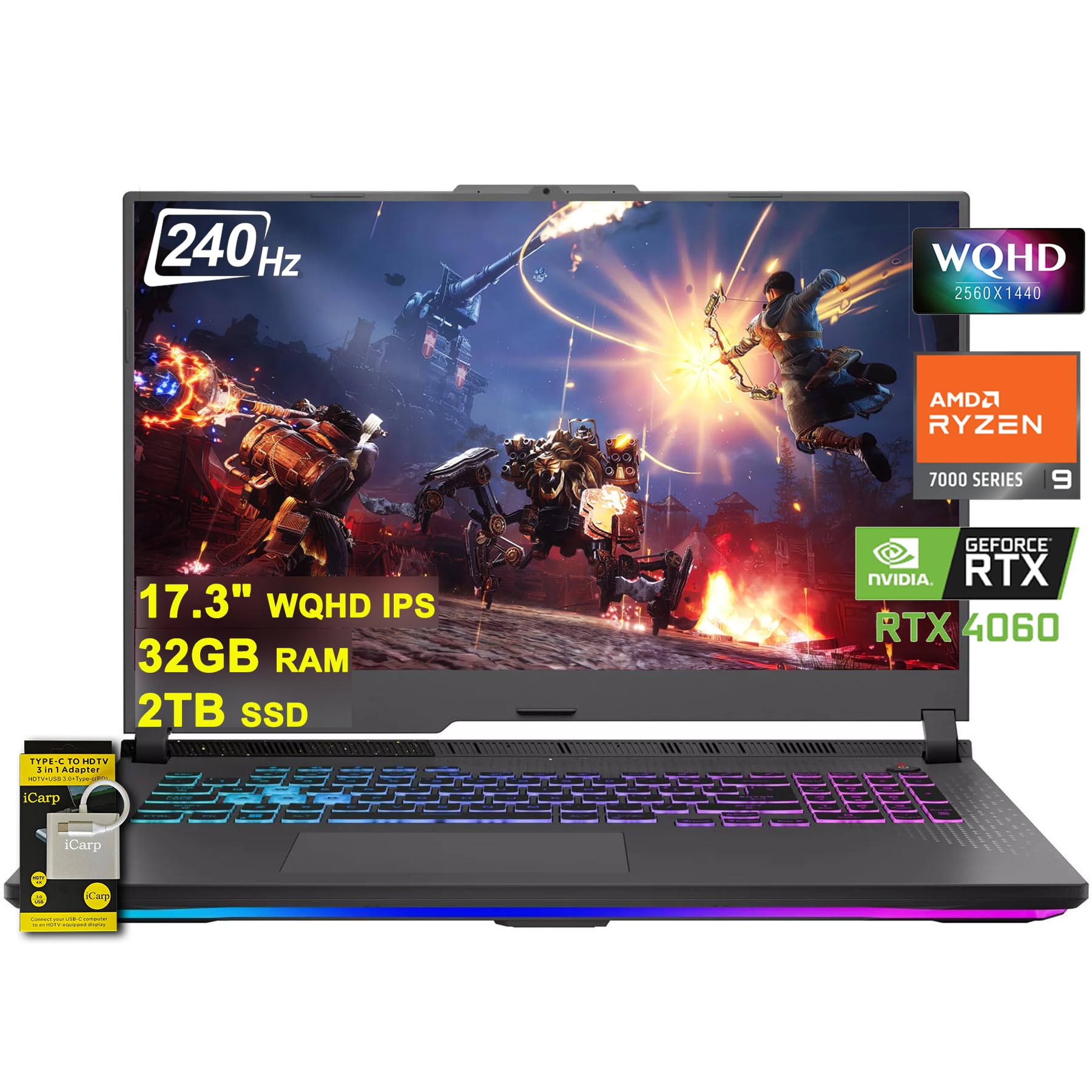 ASUS ROG Strix G17 G713RS 17.3インチ Amazon.com: ASUS ROG Strix G17 (2021) Gaming Laptop, 17.3” 144Hz