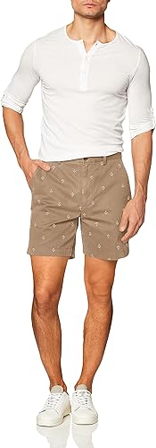 Miniatura 4 de Tienda Essentials - Pantalones cortos chinos de corte clásico 7 pulgadas para hombre