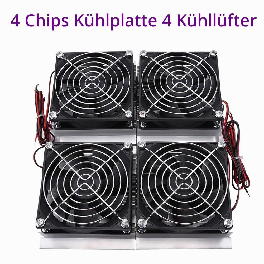 Halbleiter Kühlplatte,Peltier Kühler Kühlung Lüfter Peltier Kühlsystem Thermoelektrische Peltier Kühlung Cooler Kit Semiconductor Kühler Große Kühler Kaltleitung Modul Doppelventilatoren,240W