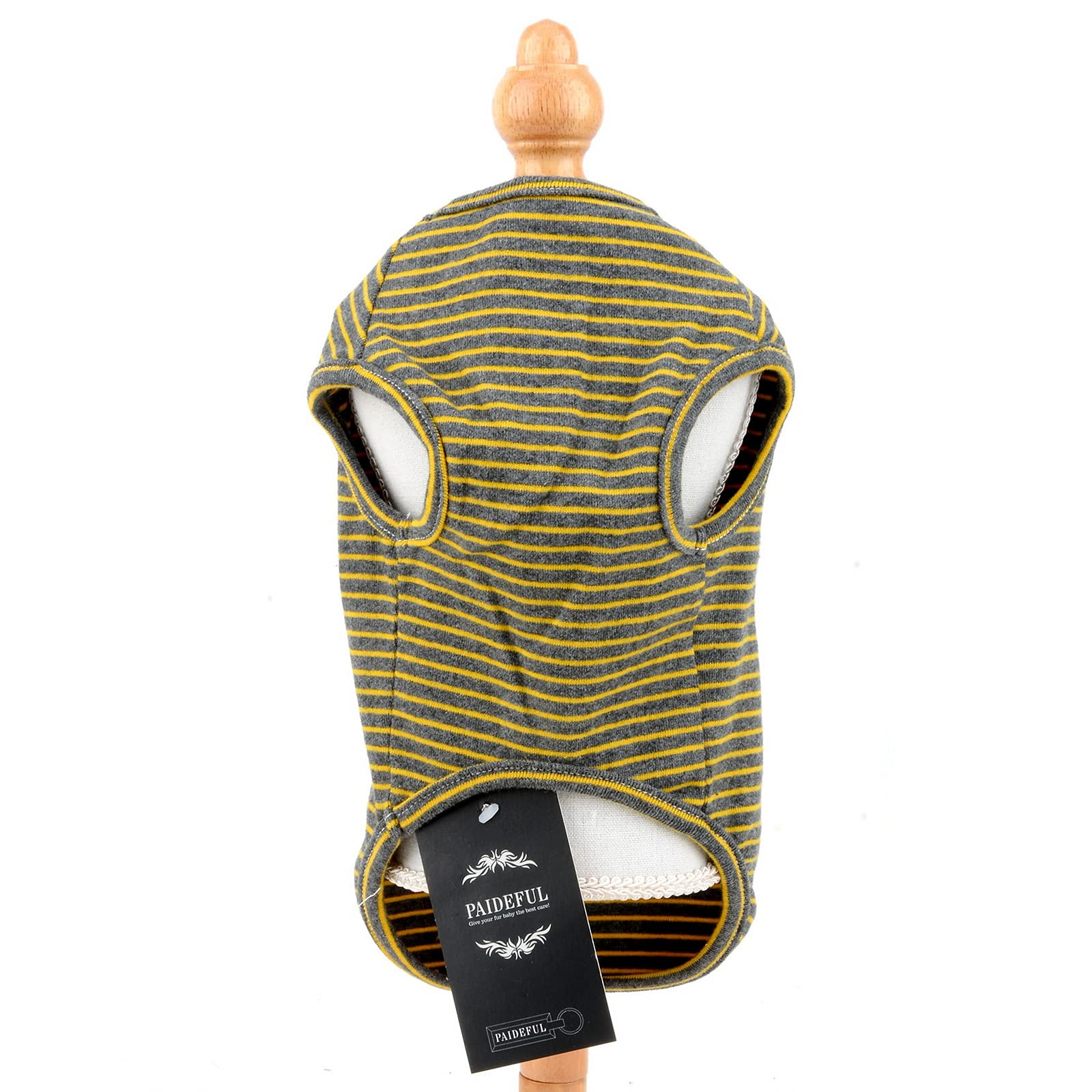 PAIDEFUL Chemise britannique pour petit chien rayée, gilet pour chat, T-shirt en coton doux pour garçon, vêtement pour animal de compagnie, Tee d’été pour chiot, Chihuahua, Yorkie, Débardeur