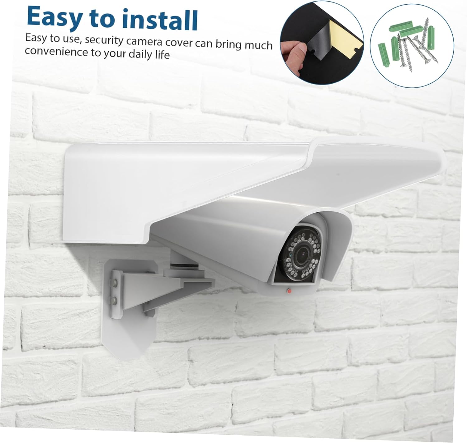 Security Camera Rain Cover Universal Fit Outdoor Camera Cover Sturdy Plastic Protects Against Elements