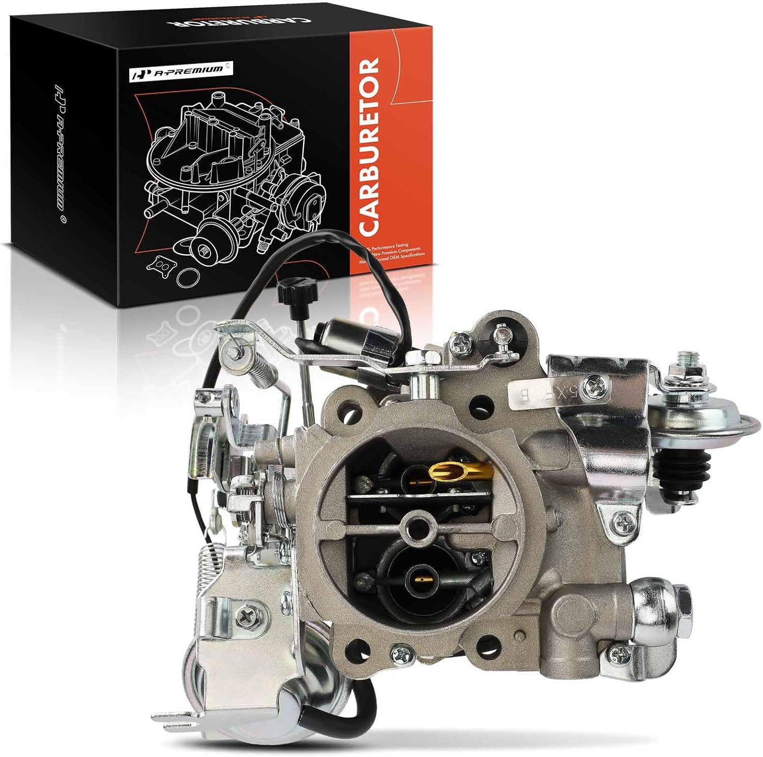 A-Premium 2 Barrel Carburetor Compatible with Mitsubishi Space Gear 1996, Eclipse 1984-1994, Freeca 1999, Talon 1990-1992, Galant 1987, L300 1996, Galant 1992, Replace# MD196458, Mechanical Choke