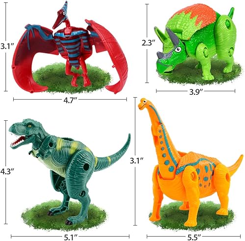 Miniatura 7 de OCATO Huevos de Pascua rellenos de juguetes de dinosaurio, huevos de dinosaurio deformación, rellenos de huevos de Pascua, huevos sorpresa de