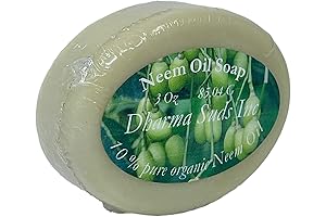Neem Oil Soap, 3 oz Oval Shea Butter and 10% Organic Neem Oil Infused