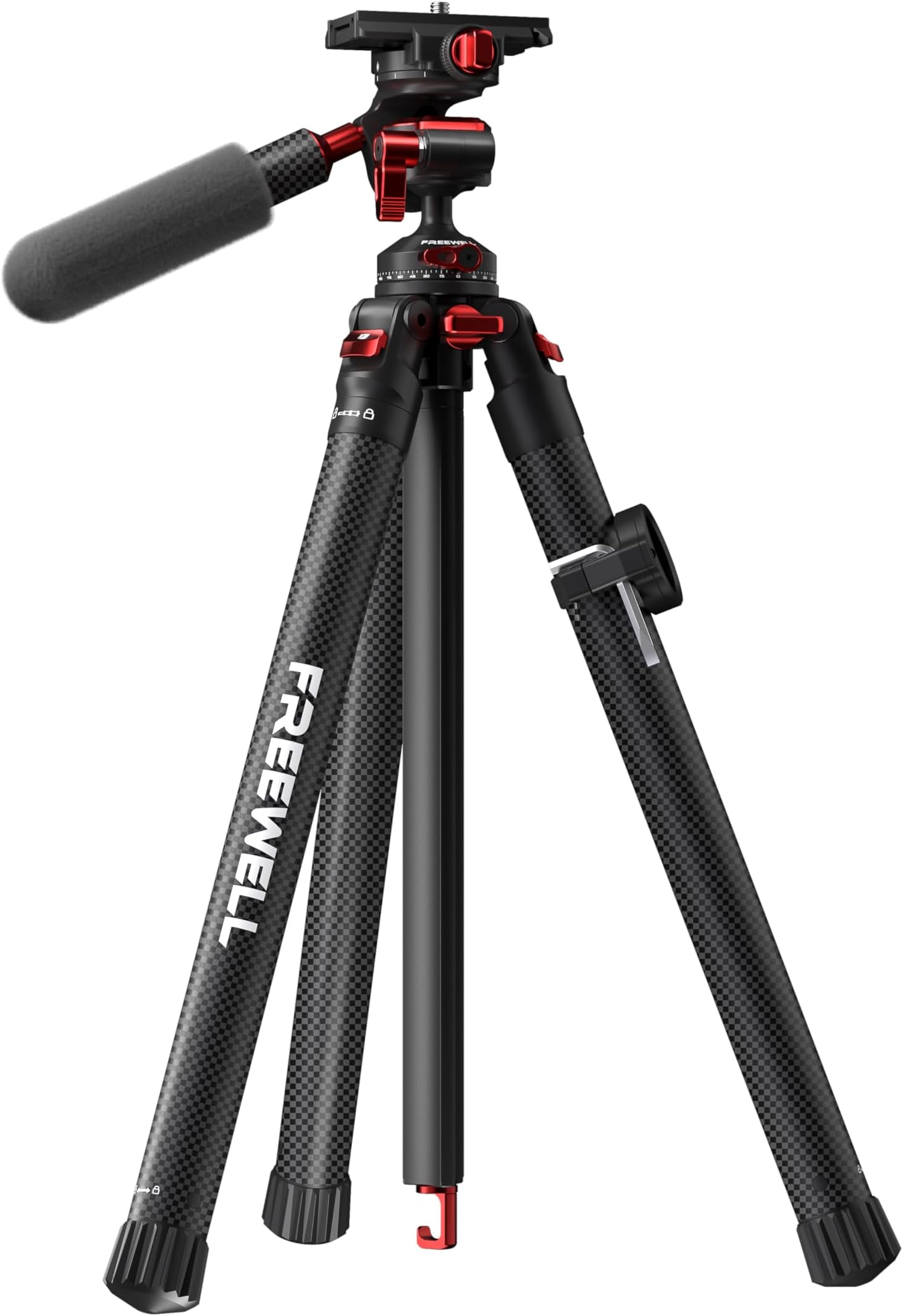 Freewell Carbon Fiber Travel Tripod 59.1" Lightweight 1.98lbs Photo/Video 360°Ball Head (Max Load 5kg/11 lbs), Monopod, Quick-Release Plate, for DSLR Cameras & Smartphones