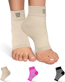 足首サポーター かかと サポーター 固定かかとサポーター 捻挫 サポーター 足首 関節を保護する 1組 スポーツ 登山 男女兼用 左右兼用 (ベージュ, M)