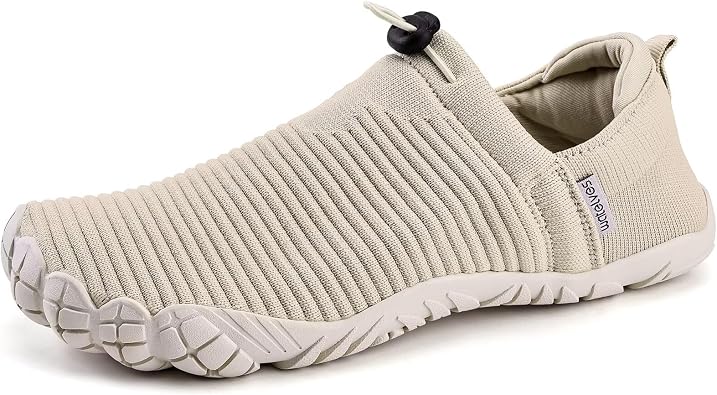 WateLves Water Shoes Womens Mens - Comfortable Lightweight Striped Pattern Barefoot Shoes for Beach Swim Pool Yoga Boating Water Aerobics