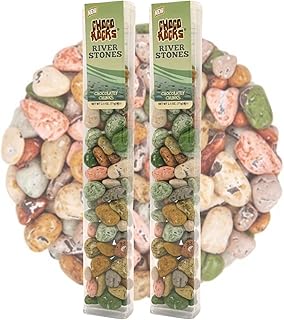 ChocoRocks - Riverstones, Pack of 2 - Candy Coated Chocolate Stones - 2.5 oz Tubes By Lyza's Sweets & Treats