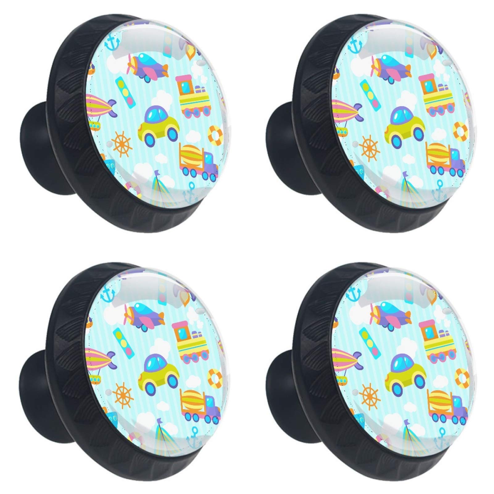 Boutons de tiroir en cristal 30 mm lot de 4 pour meuble de cuisine et bureau