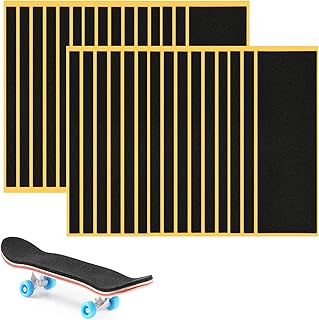 30Pcs Fingerboard Grip Tape PRO, Wooden Mini Skateboard Adhesive Stickers, Quality Non Slip Foam Grip 110mm x 38mm Black (30pcs)