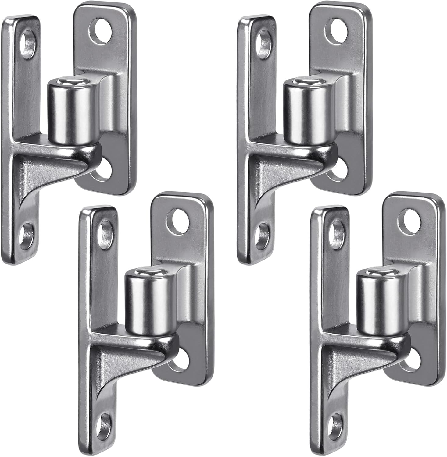 Dolibest Heavy Duty 304 Stainless Steel Gate Hinges, Non-Welded One-Piece Design, Wall Mount Gate Hinges with 5/8'', Post Mounting for Farm Gates Wall/Wooden Fences, 600 lbs Capacity, (4 Set)