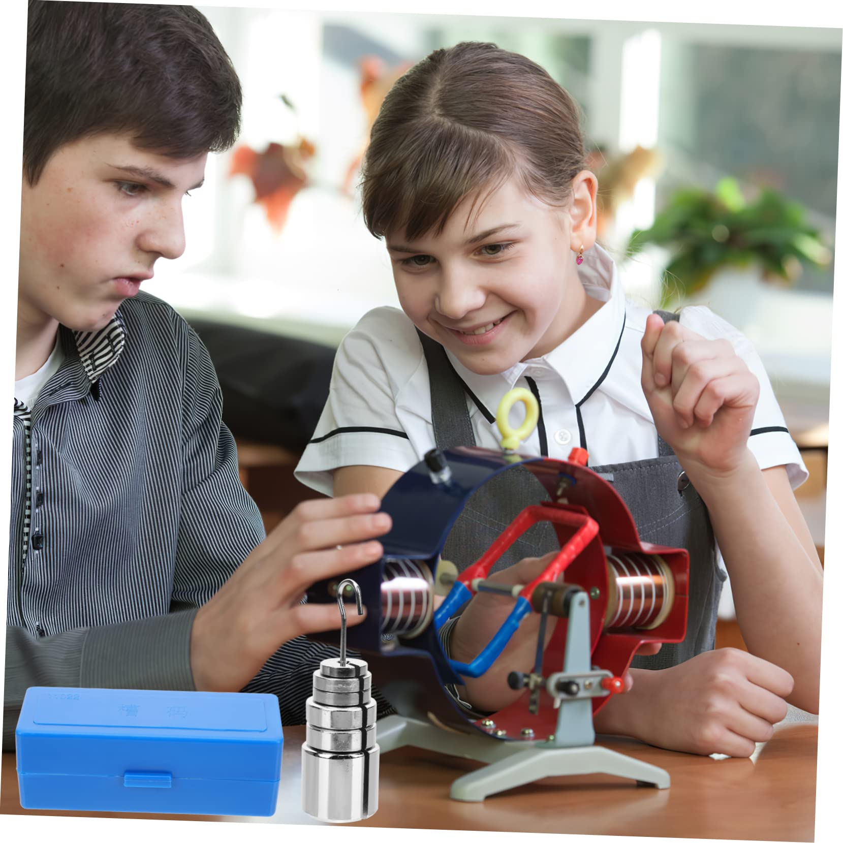 OUNONA 1 Set Metal Slot Code Dress Weights for Wind Teaser Electric Experiment Labs Slotted Weights Things Build Mass Weights Gazebo Drapery Hooks Slotted Mass with Hanger Silver Steel