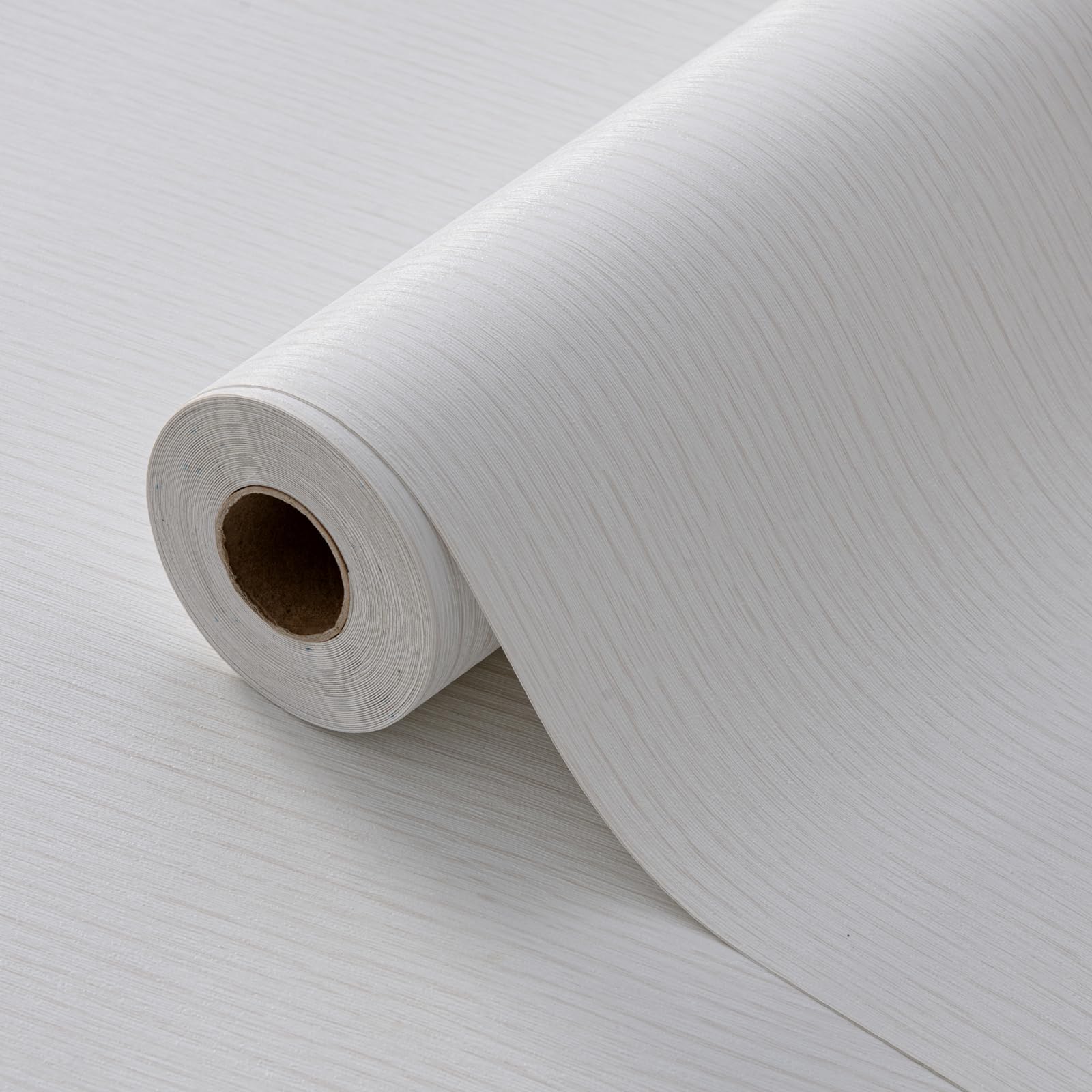 HyunHome Light Gray Grasscloth Wallpaper