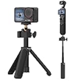 MINIFOCUS Extendable Mini Camera Tripod, 360° Ball Head with Cold Shoe, 4 Levels Adjustment Small Selfie Stick for Gopro Hero 13/12/11/10 DJI Osmo Pocket 3 Action 5 Pro insta360 X5/X4
