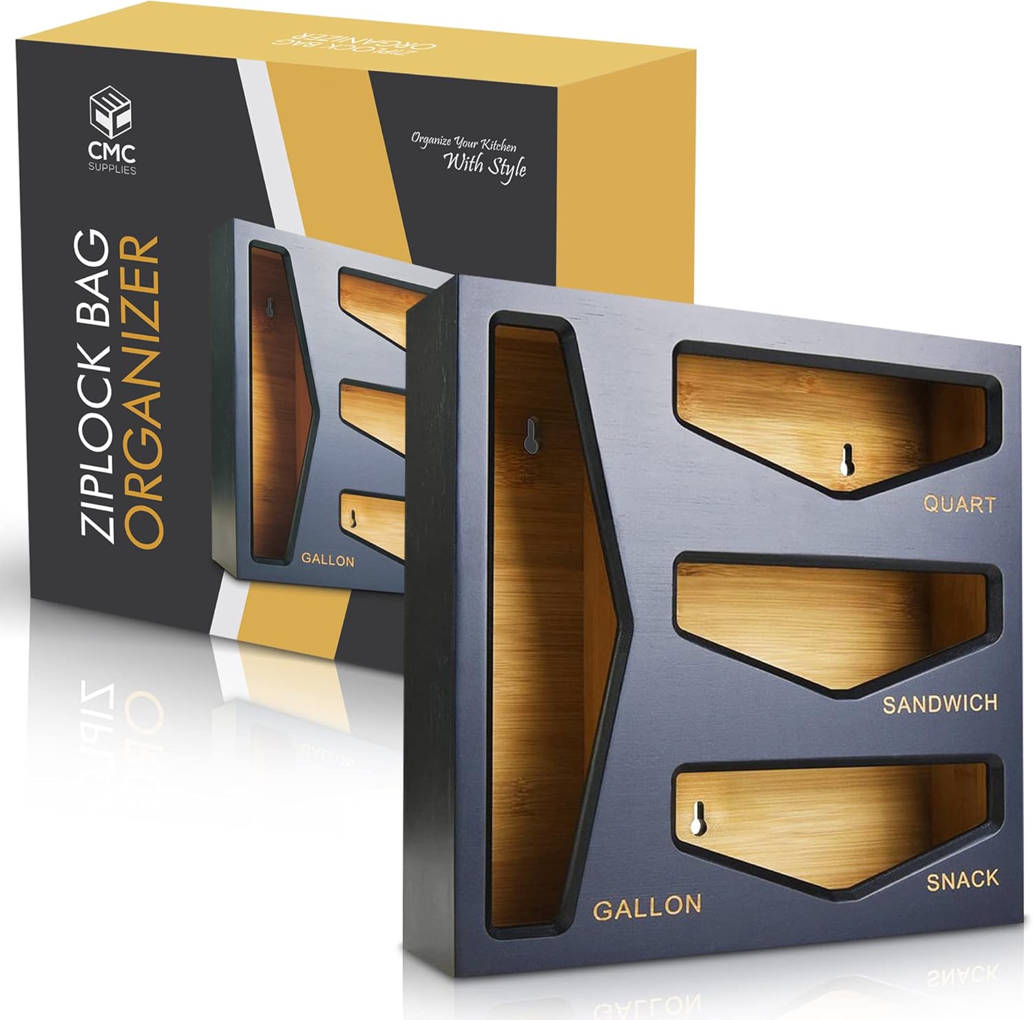 CMC Supplies Ziplock Bag Organizer Bamboo Ziplock Bag