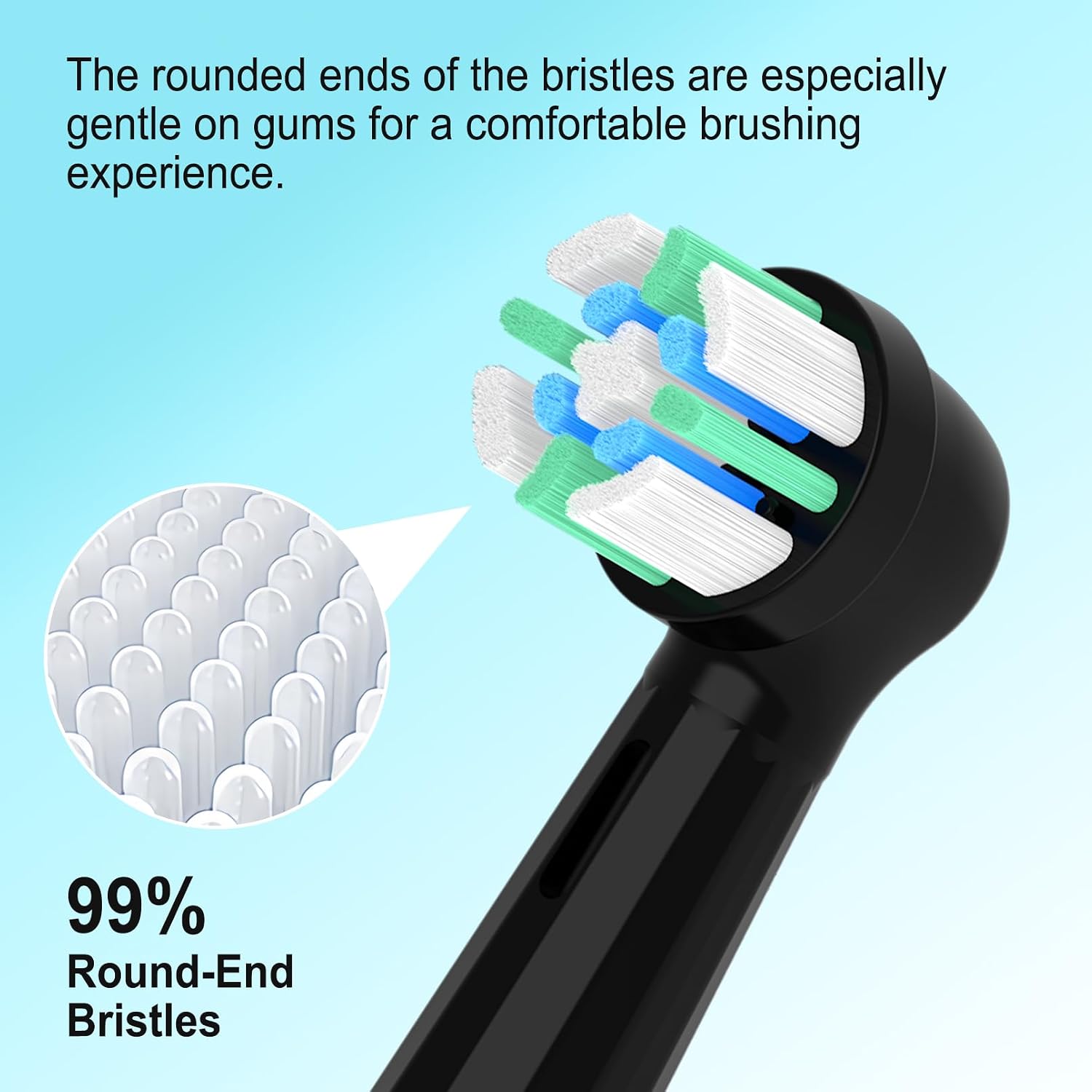 Replacement Heads for Oral-B iO Electric Toothbrush, 8 Pack, Black