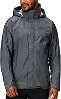 Marmot Men's PreCip Eco Rain Jacket: Lightweight Waterproof Breathable NanoPro Shell, PFC-Free Eco-Friendly, Steel Onyx Medium