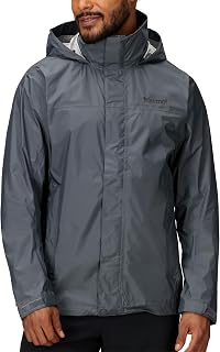 Marmot Men's PreCip Eco Rain Jacket: Lightweight Waterproof Breathable NanoPro Shell, PFC-Free Eco-Friendly, Steel Onyx Medium
