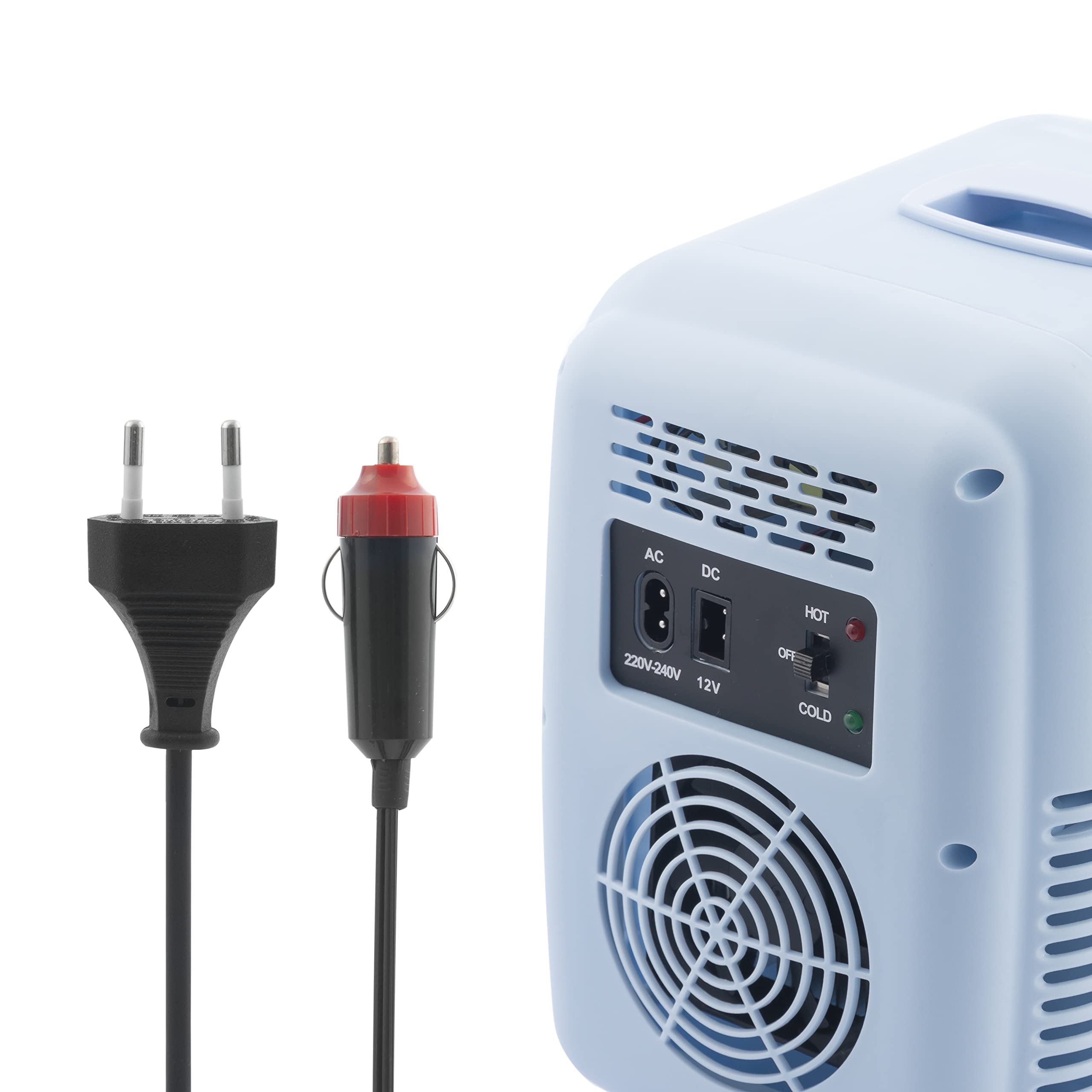 InnovaGoods® Mini nevera portatil para Cosméticos, Nevera pequeña 4L, Mini Nevera para Dormitorio, Coche, Escritorio de Oficina, Dos Marchas -Enfriador y Calentador.