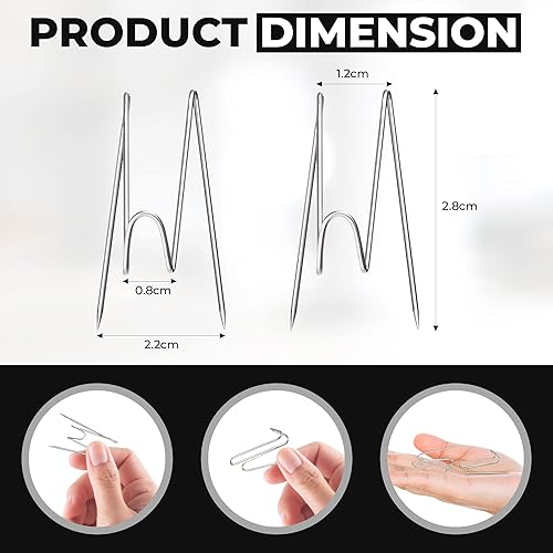 Miniatura 2 de 50 ganchos de pared para paneles de tela, ganchos de alambre, ganchos para cubículos con caja de almacenamiento transparente para decoración de