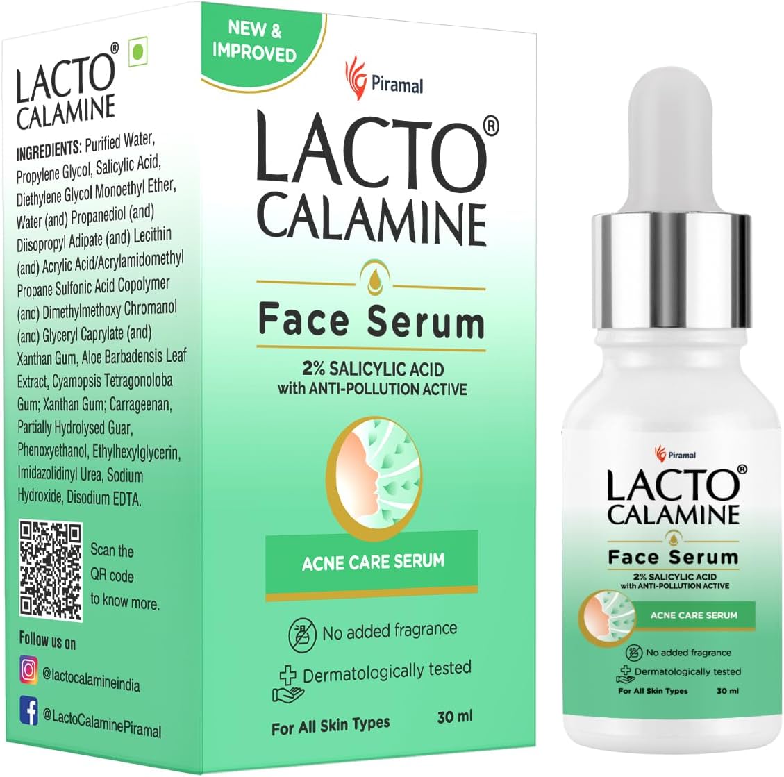 2% Salicylic Acid Serum | 30ml | Face Serum For Acne, Blackheads, Oil control & Open Pores | Serum For Clear Skin | Face Serum for Women & Men | Dermatologically Tested & Fragrance Fre
