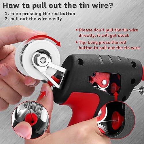 Miniatura 7 de Kit de soldadura de soldador inalámbrico, 60 W, 392.0-842.0 F, temperatura ajustable, soldador con una sola mano con batería de 20 V, pistola de