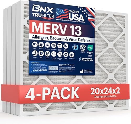 Miniatura 162 de BNX TruFilter - Filtro de aire 14 x 25 x 1 MERV 8, electrostático plisado para defensa contra polvo y mascotas, para aire acondicionado, HVAC