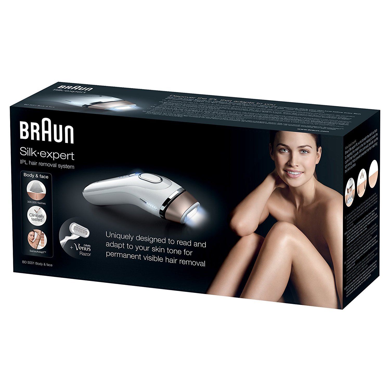 BRAUN シルク・エキスパート BD 5001 Braun Silk-Expert BD5001 Hair Removal Machine for Body and Face