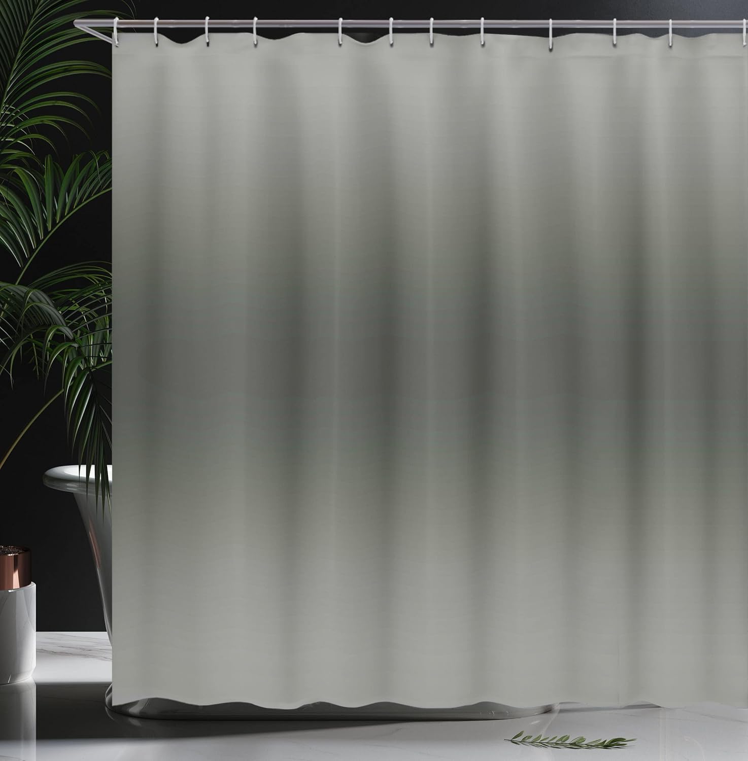 Ambesonne Ombre Shower Curtain, Smoke Fog Mist Fume Theme Inspired Grey Colored Modern Design Art Digital Print, Cloth Fabric Bathroom Decor Set with Hooks, 69" W x 70" L, Black Grey