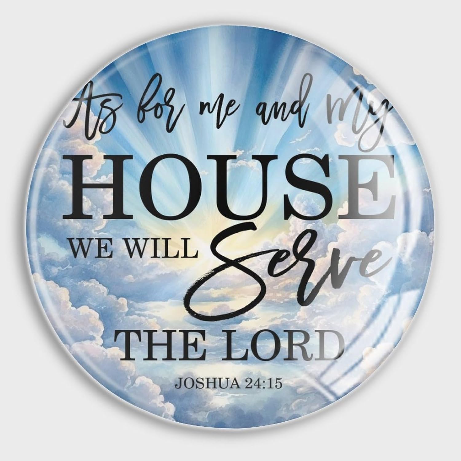 As for Me and My House We Will Serve The Lord Refrigerator Magnets Magnetic Whiteboard for Fridge Inspirational Positive Glass Cute Fridge Magnets Glass Magnets for Locker Whiteboard Adult