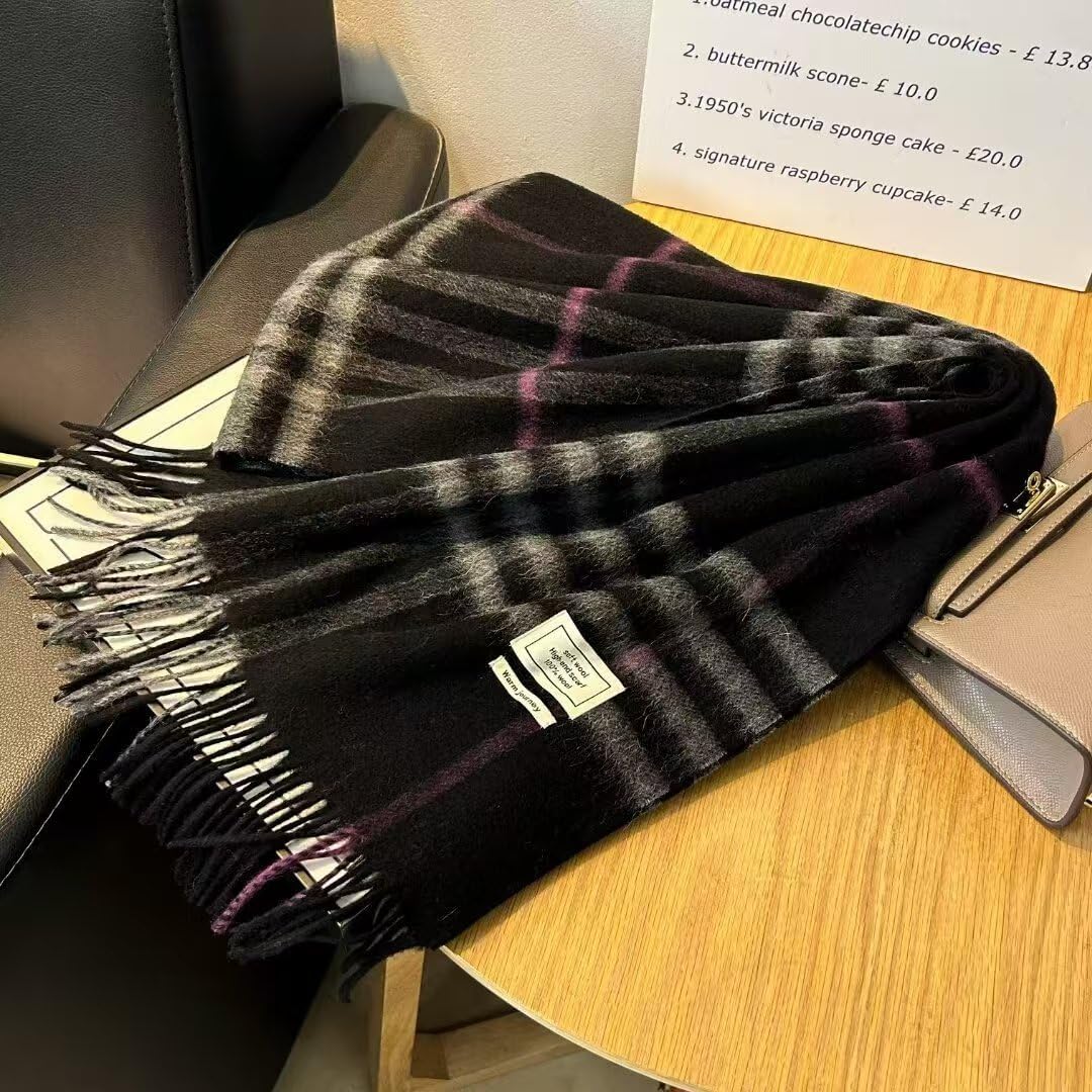 100 Australian Wool Scarf Knitted Soft Warm Neckwear for Women and Men - Image 3