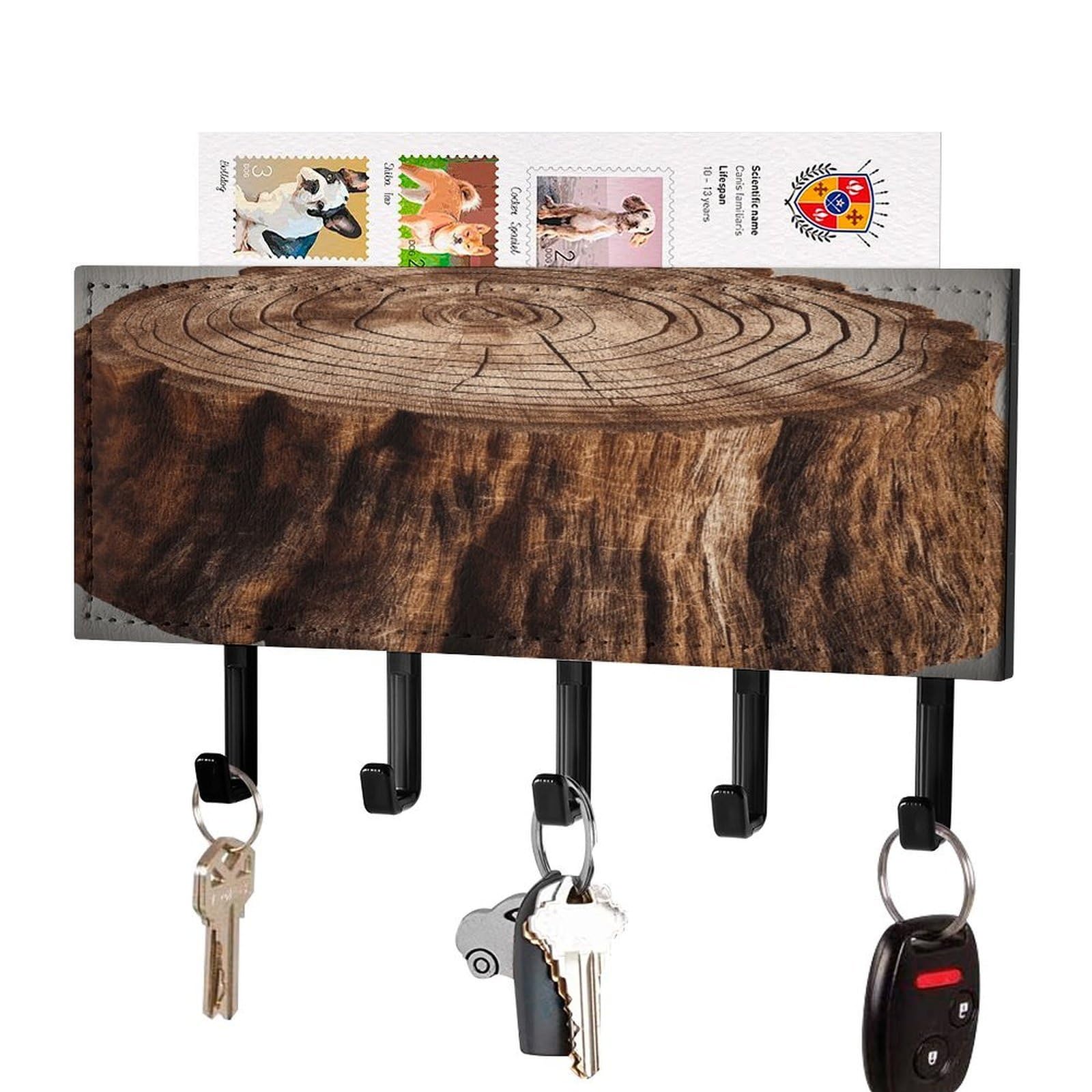 Estante de pared con bandeja para cartas y llaves ideal para mantener el orden en casa