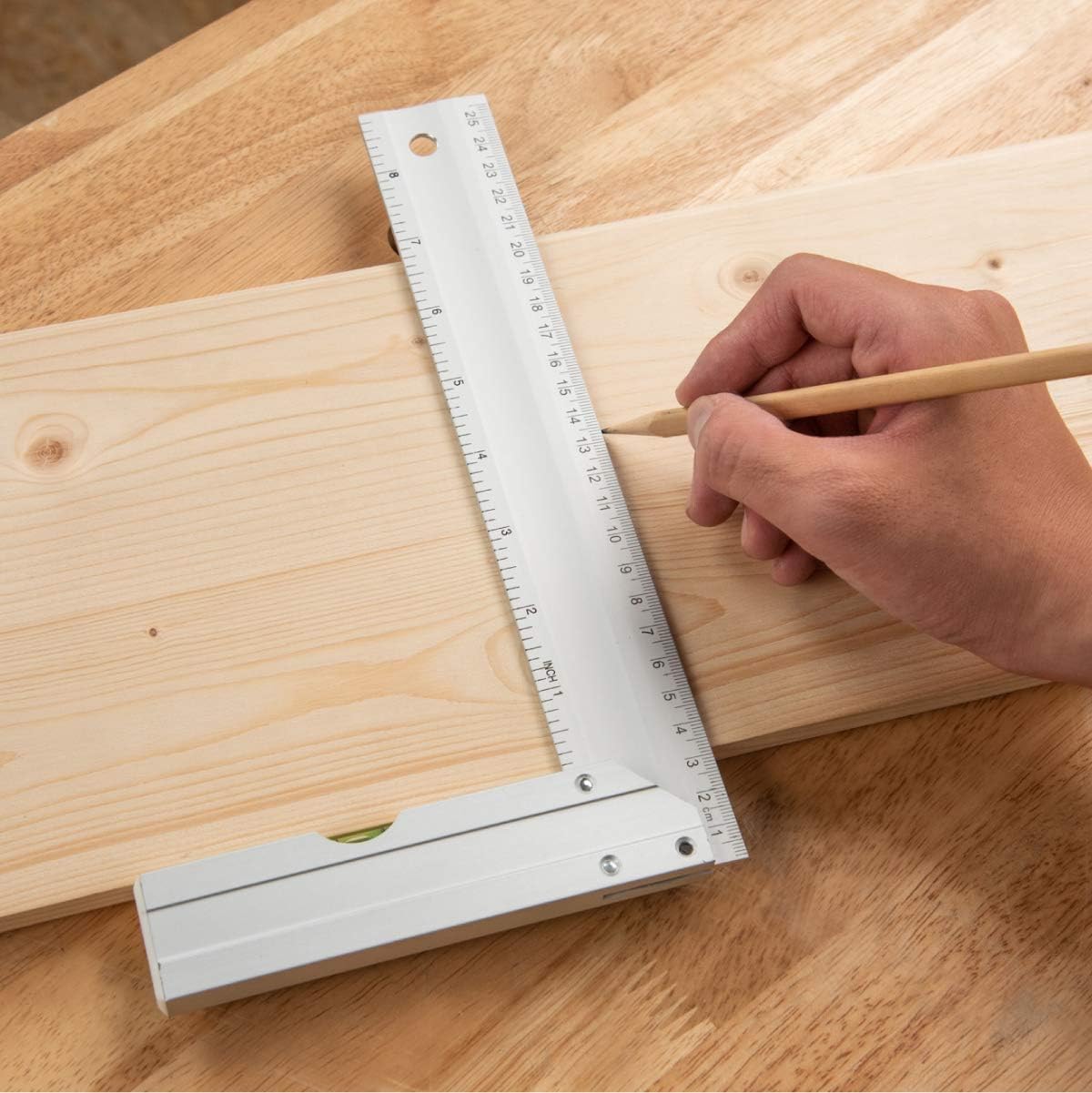 Prоduсt Dеаl POWERTEC 80005 L Square Ruler Set w/Bubble Levels, Anodized Aluminum Finish – 3pc Set