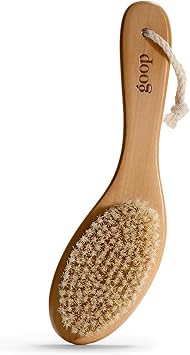 goop Beauty Dry Brush | Detoxifying Body Exfoliator | Wooden Handle with Natural Biodegradable Sisal Fibers | Sweeps Away Dead Skin | FSC Certified