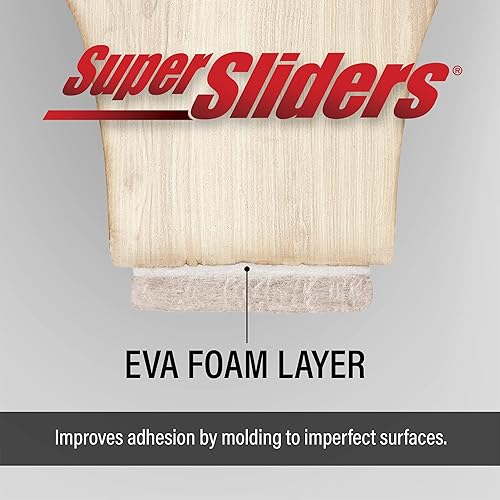 Miniatura 4 de Super Sliders Almohadillas de fieltro autoadhesivas para muebles y parachoques de gabinetes, protegen superficies de madera dura, azulejos y
