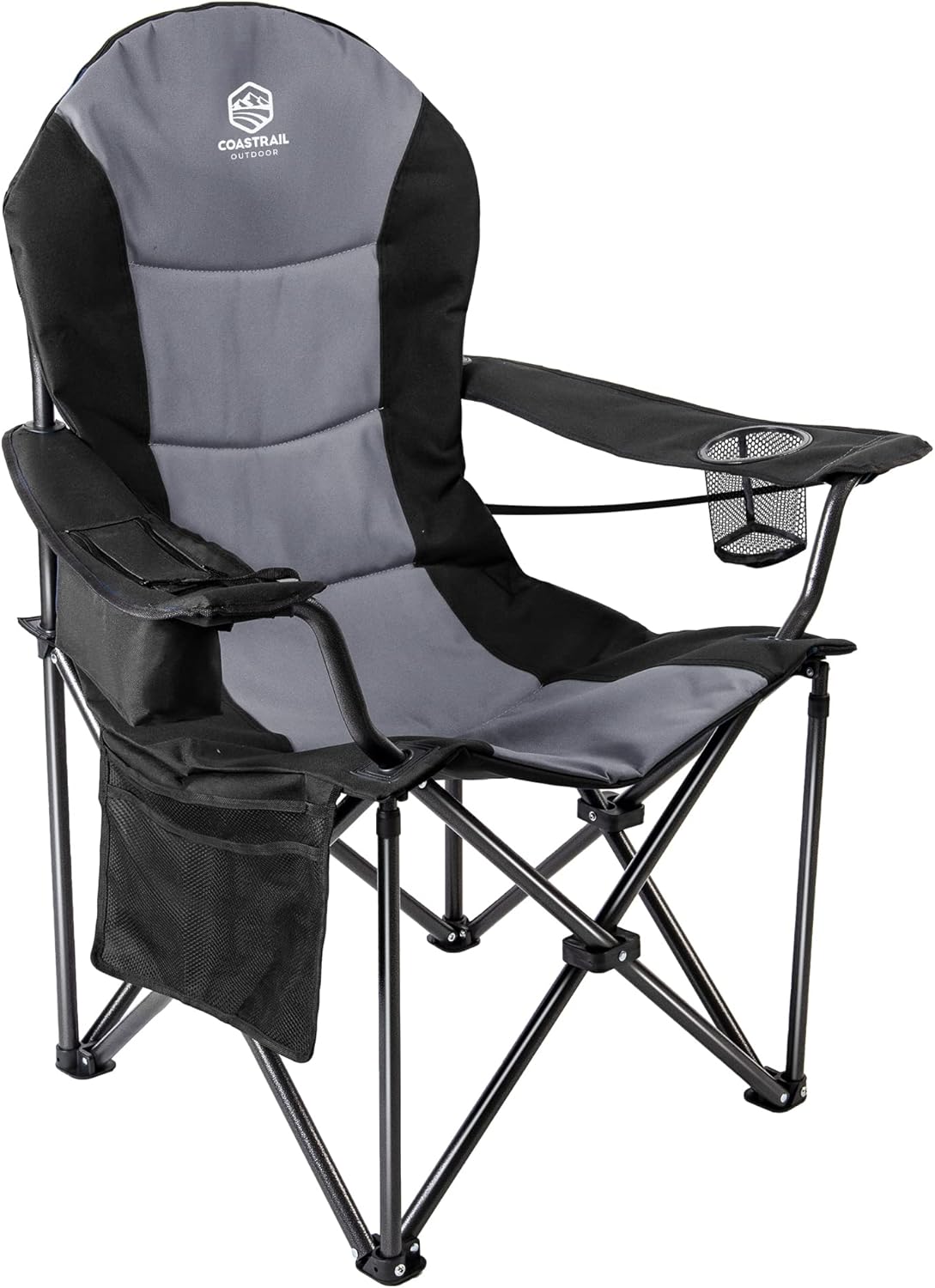 Coastrail Outdoor Camping Chair Oversized Padded Folding Quad Arm Chairs with