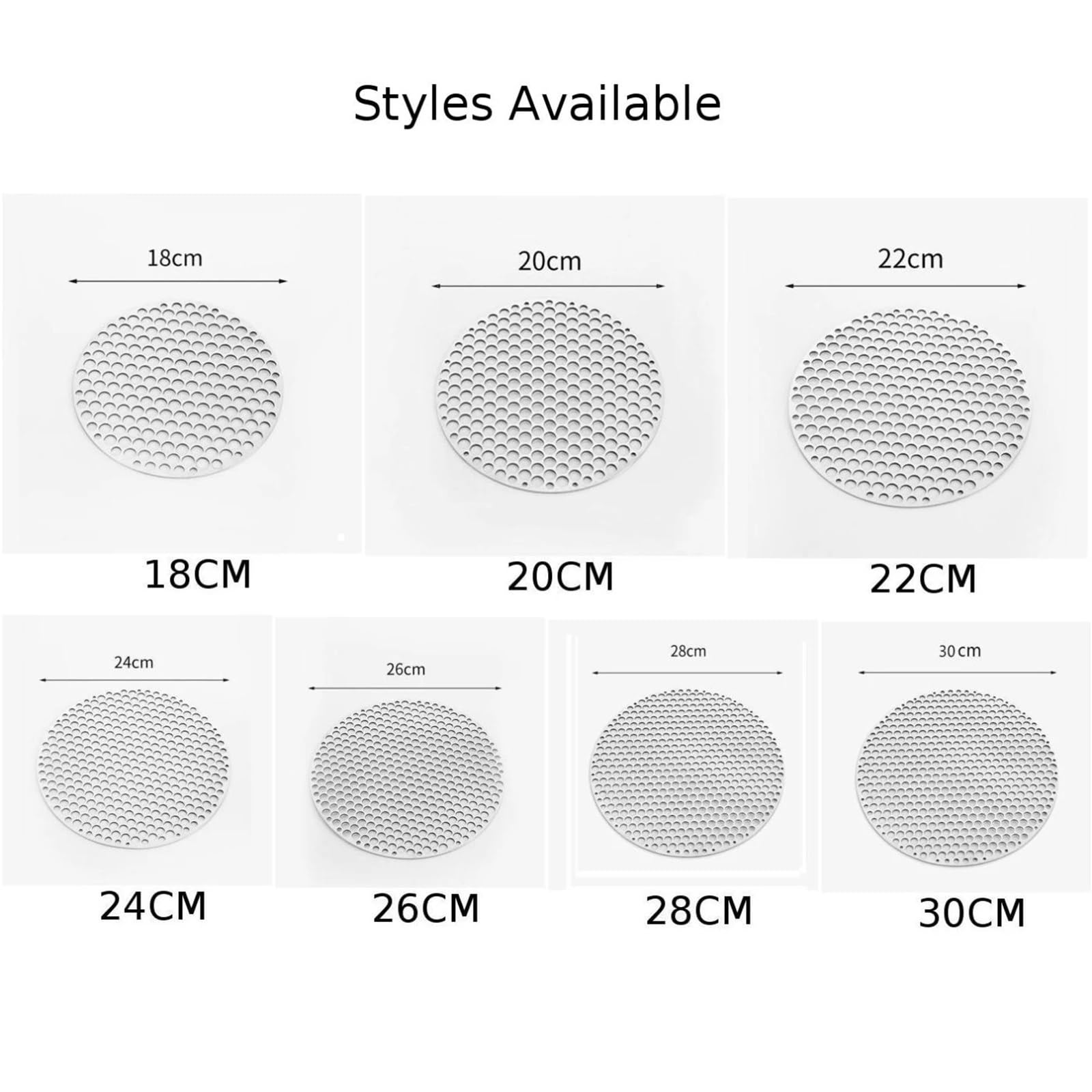 Okrągła siatka do grilla ze stali nierdzewnej | Srebro, 18-30 cm, Na Kemping I Do Grilla(26CM)