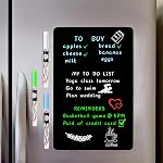 Whiteboard Magnetic Fridge White Board Sheet 20"x13", Easy to Write and Wipe, Magnet Dry Erase Board for Home Kitchen Refrigerator Shopping List Planner Office Notice, 2 Marker Pens & Eraser