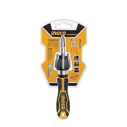 Ingco Tools Screwdriver Set (Old 7 In 1 Version), Multicolor