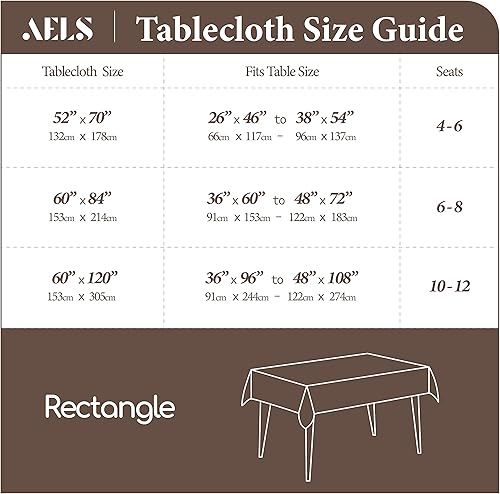 Miniatura 6 de AELS Mantel de tela con revestimiento de vinilo de 60 x 60 pulgadas, impermeable, a prueba de aceite, resistente a las manchas, lavable, impreso,