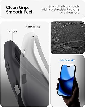 Spigen iPhone 17 Pro ile Uyumlu MagSafe Kılıf Silicone Fit Mag Fit Kaymaz Silikon Siyah Kapak - ACS09955 (Spigen TR Garantili) | MagSafe cihazınızla çalışır