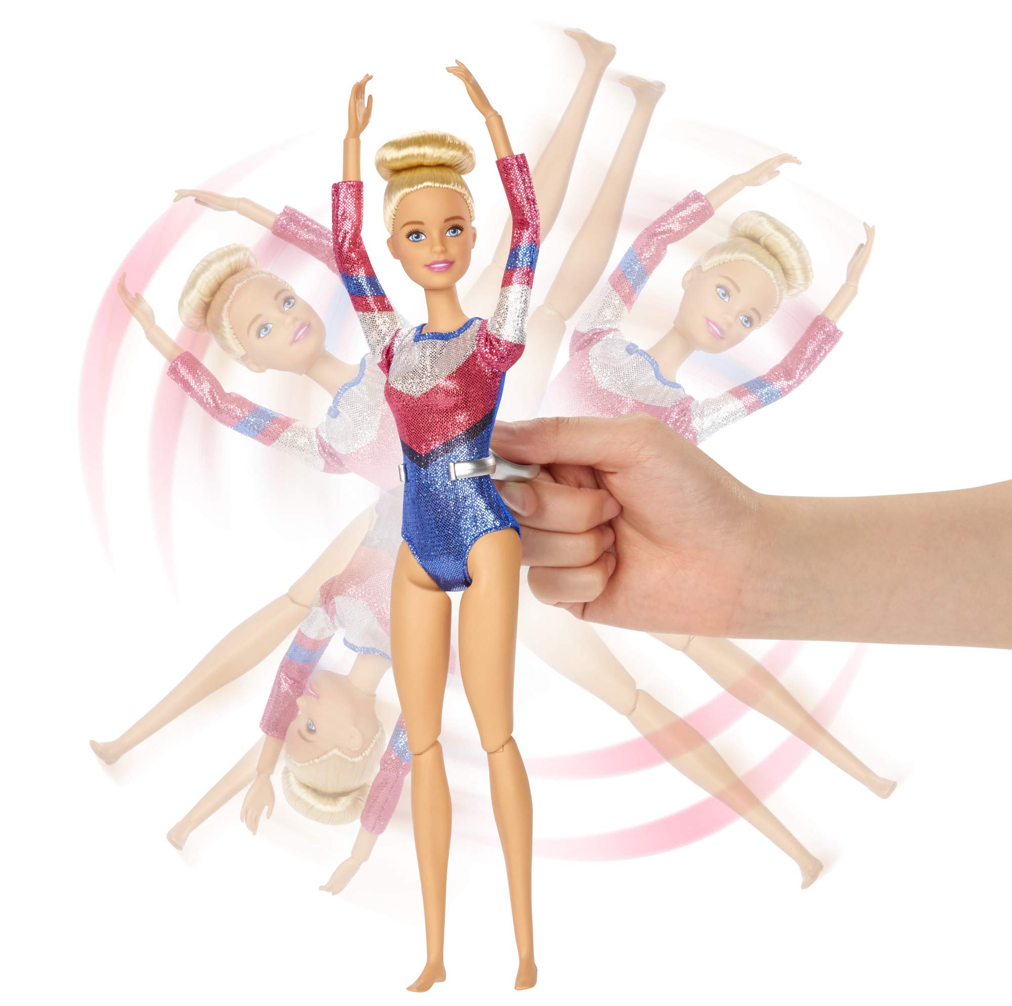 Barbie Gymnastics Playset Barbie Doll with Twirling Feature, Balance Beam, 15+ Accessories for