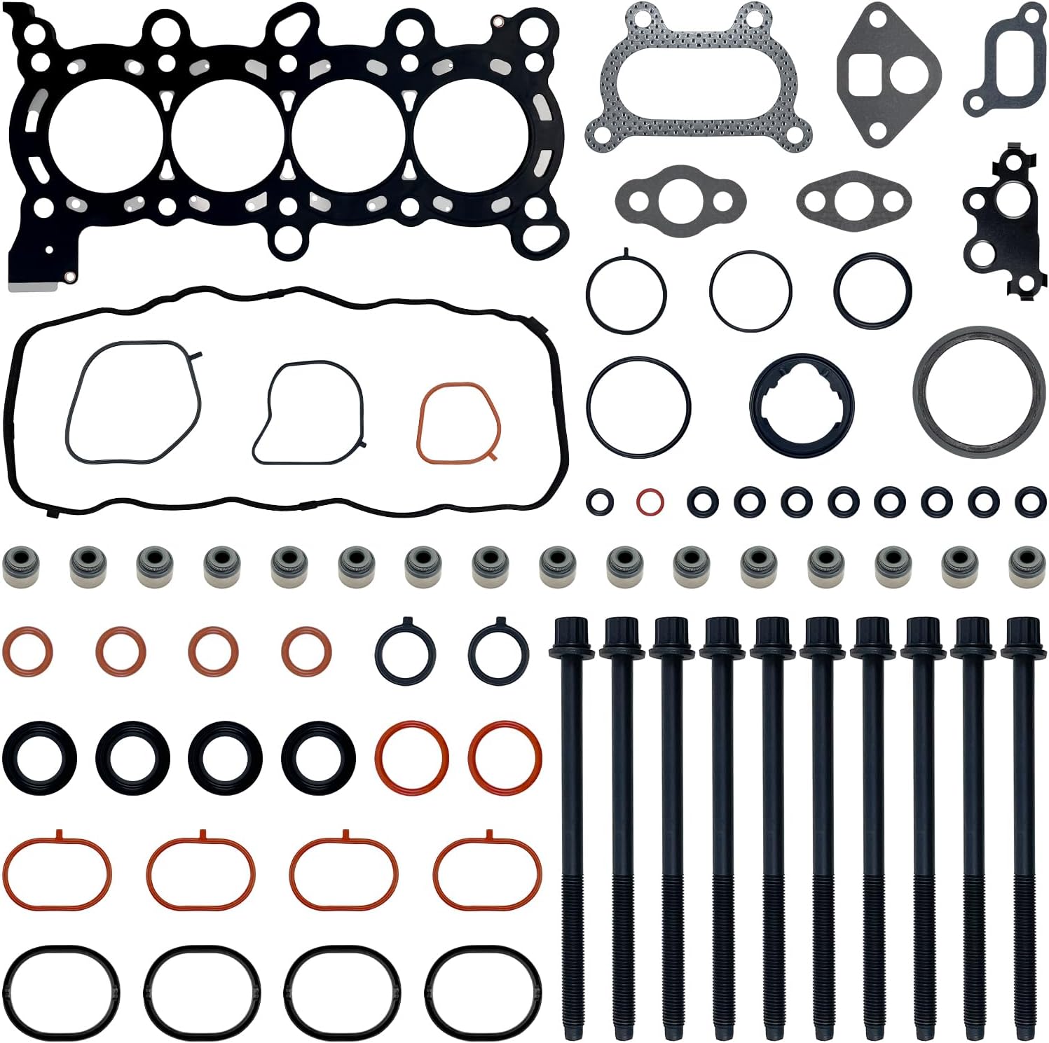 HS26397PT Head Gasket with Head Bolts Set for Honda Civic HR-V 1.8L 2006-2020, for Acura ILX 2.0L2013-2015, L4 R20A5 R18A1 R18Z1 R18A4 R18A9 R18Z9, 12251R60U01 HS54528