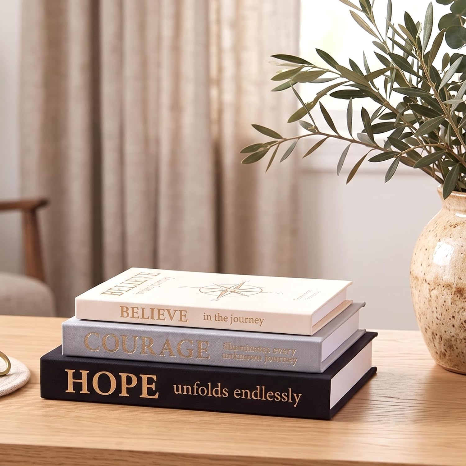3 Pcs Decorative Books for Home Decor Fake Books Storage Boxes