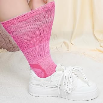 LOFIR Diabetic Socks for Men Women: Soft Extra Wide Top Socks - Non Elastic Loose Fit Gentle Cotton Seamless Padded for Swollen Feet and Ankles Size 6-14