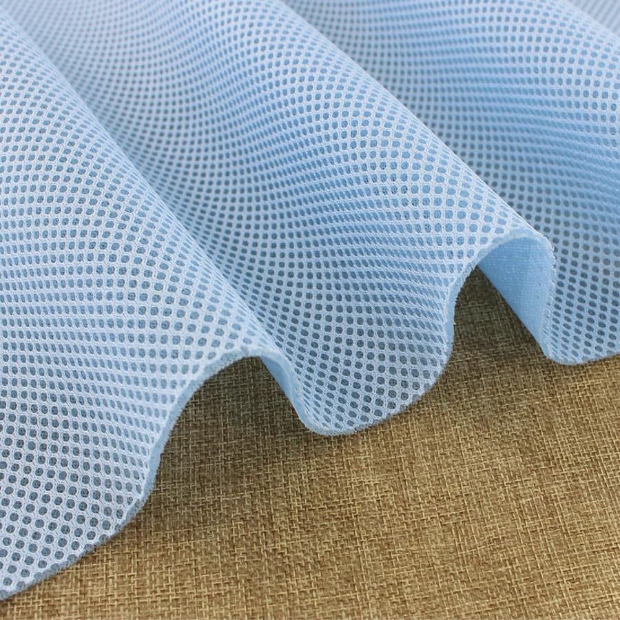 Malla 3D de 1 m x 1,6 m: tela espaciadora transpirable de 3 capas for proyectos de bricolaje, reparación de colchones inflables, rellenos de cojines y materiales for manualidades.(Light Blue)